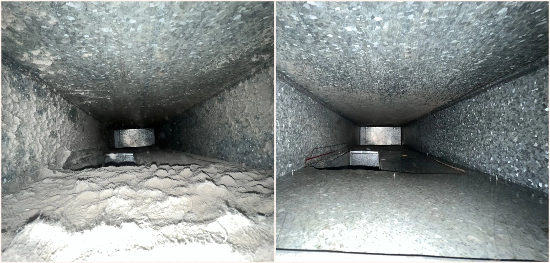 Comparison of a dirty air duct
