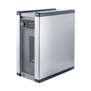 A silver Beyond Guardian Air purifier unit standing upright with a black control knob and a front-facing ventilation grate.