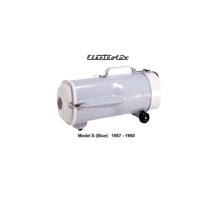 A light blue Electrolux vacuum cleaner, Model 8 (1967-1968), on a white background.