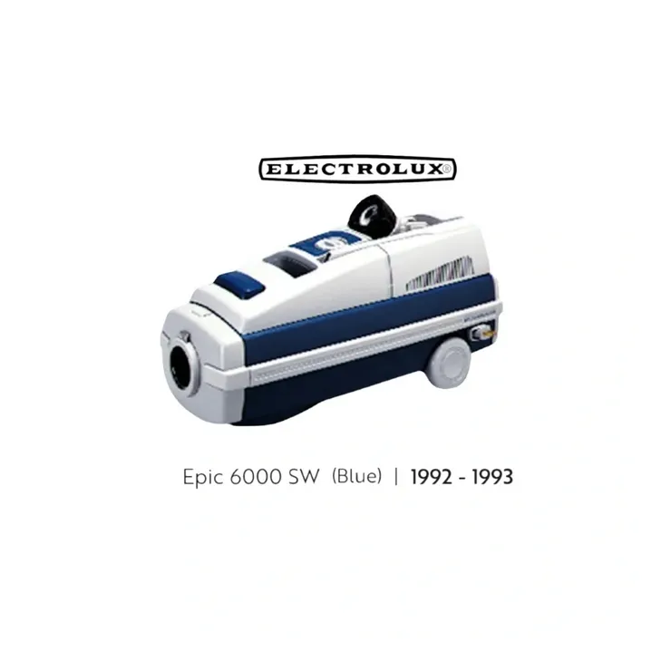 Blue and white Electrolux Epic 6000 SW vacuum cleaner from 1992-1993, shown against a plain background.