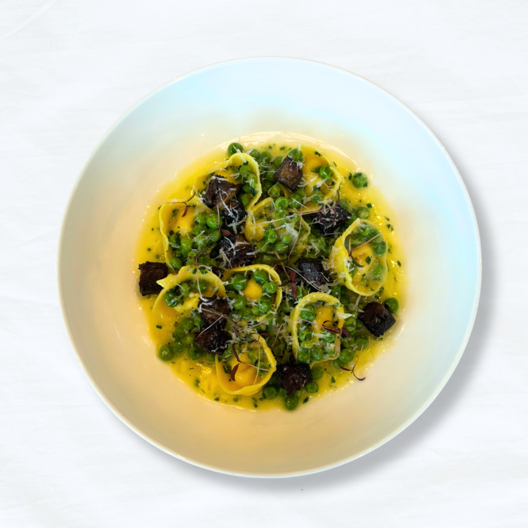 A plate of Ricotta Cappelletti.  