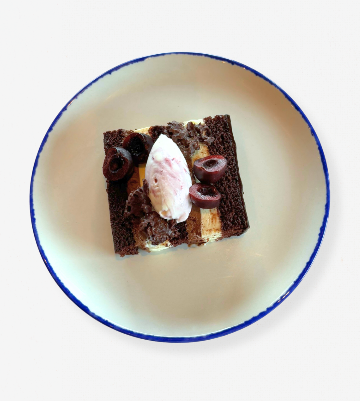 A place of Chocolate Tuxedo Cake.