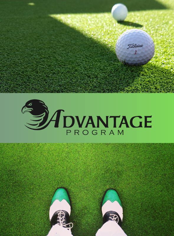 Advantage Package promotion with golf course photo