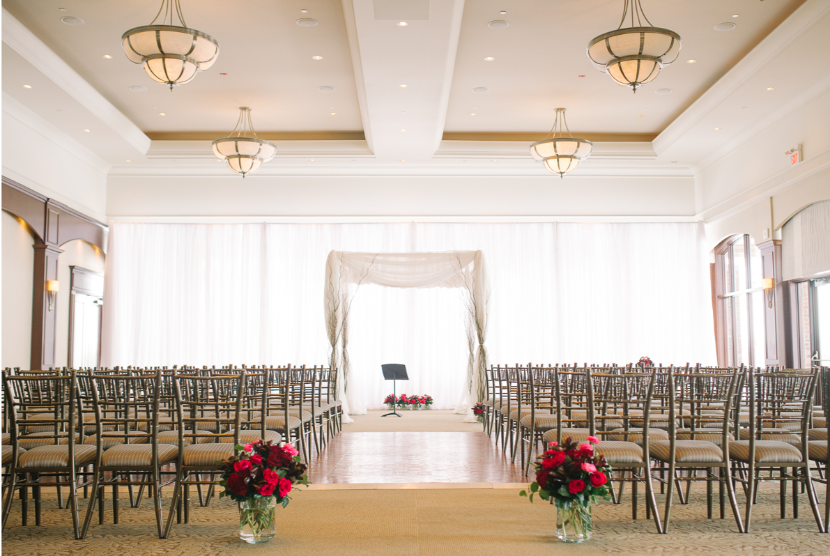 Great hall set up for a ceremony indoors