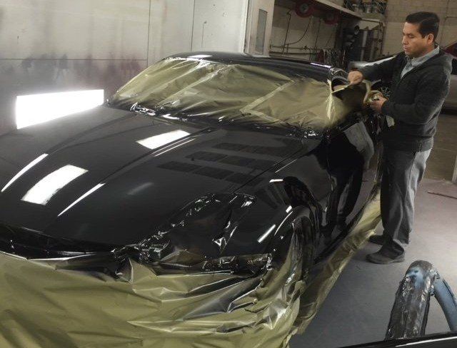 Auto Repair Pictures — Dents on Pick Up Trunk before and after in Redlands, CA