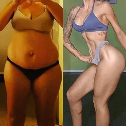 MJ Fit transformation.  Man's before and after body transformation. He lost weight and gained muscle. 