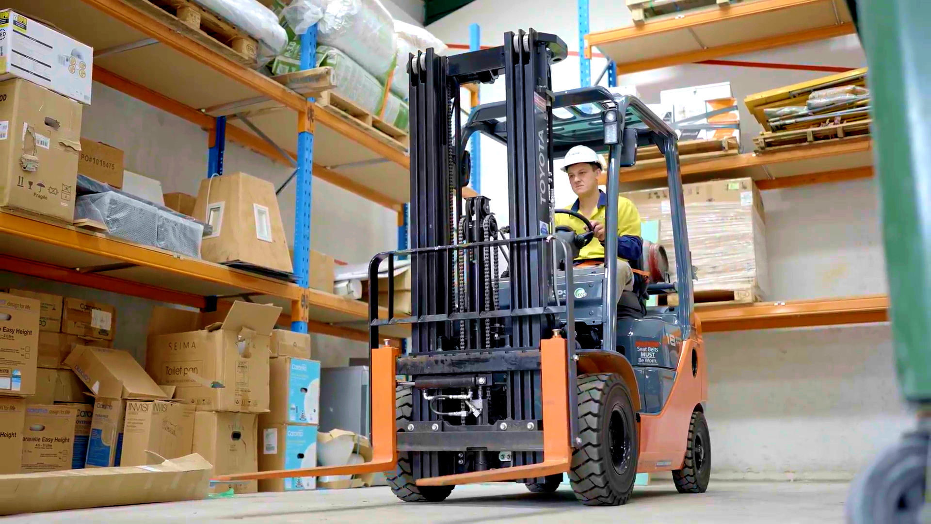 Image of a guy driving a crane