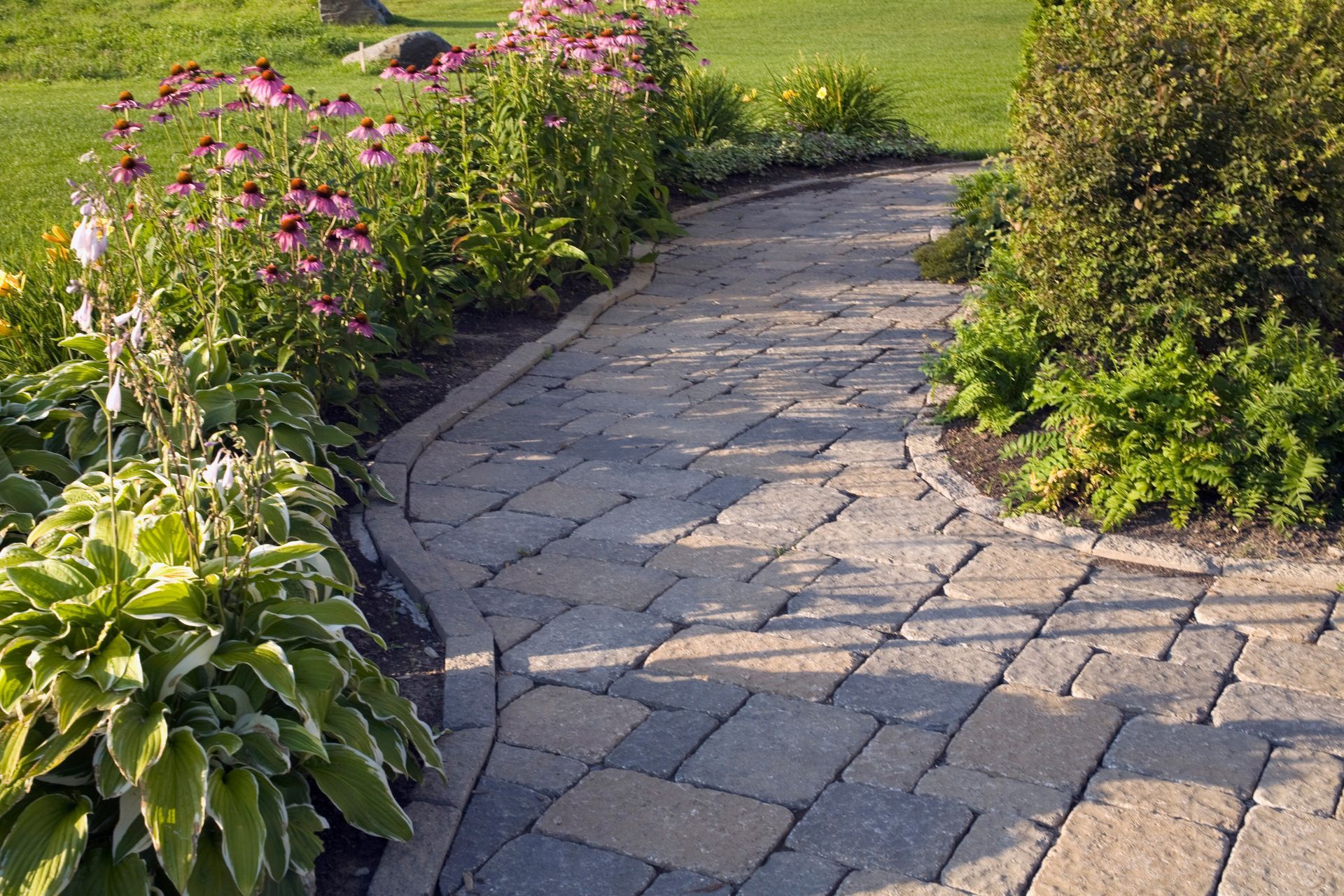 Stone sidewalk
