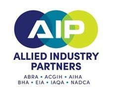 The logo for allied industry partners is blue and green.