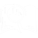 A magnifying glass with a graph inside of it on a white background.