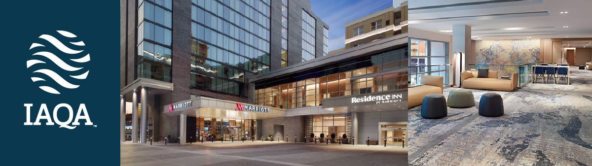 A picture of a hotel and a picture of a hotel lobby.