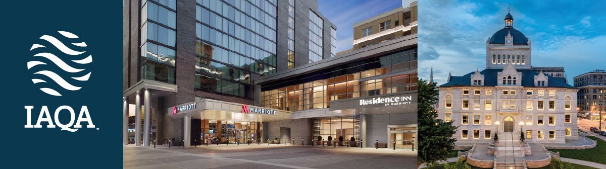 A picture of a hotel and a picture of a hotel lobby.