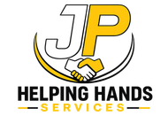 JP Helping Hands Services logo with handshake icon in black, yellow, and white
