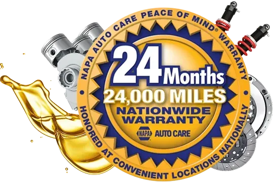 24 Months 24,000 Miles Nationwide Warranty NAPA Auto Care | JP Automotive & Repair LLC