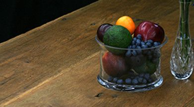 Fruit bowl on a wooden table