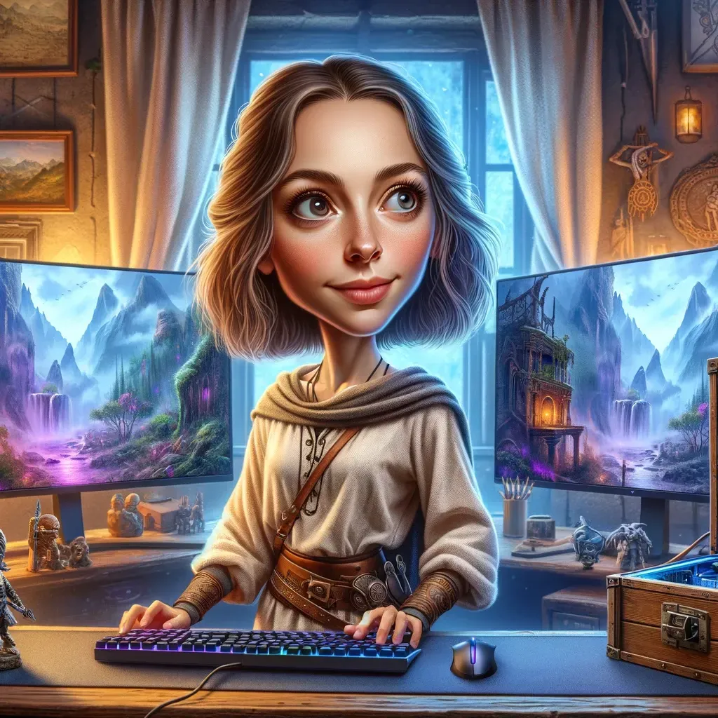 woman playing cyberpunk