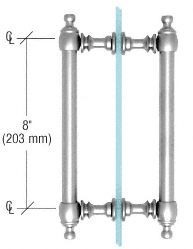 A picture of a door handle with measurements on it.