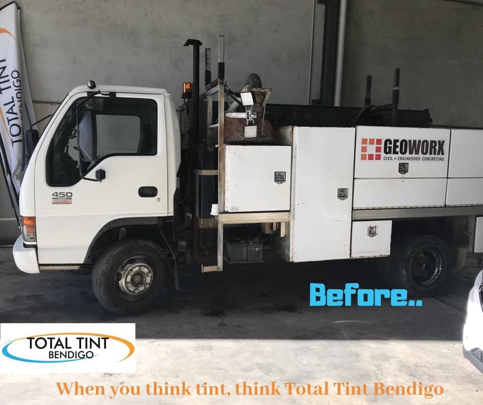 Geoworx Truck with New Tint on the Window — Total Tint Bendigo in East Bendigo, VIC