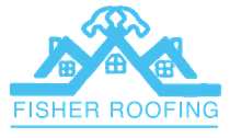 The logo for Fisher Roofing, LLC shows a house and a hammer