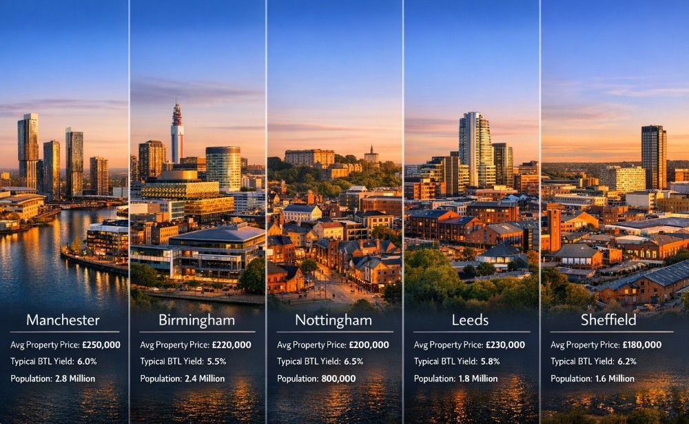 Some cities in England with the best locations for property investment