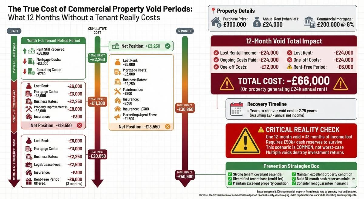 Infographic showing The True Cost of Commercial Property Void Periods