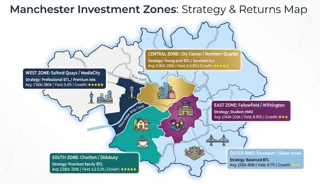 Manchester property investment zones map