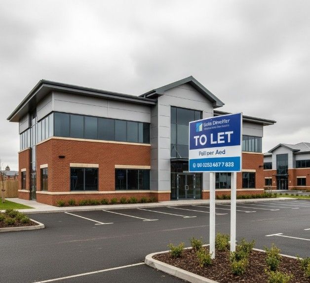 Vacant commercial property with To Let sign