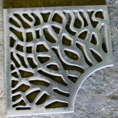 A piece of metal with a zebra print on it