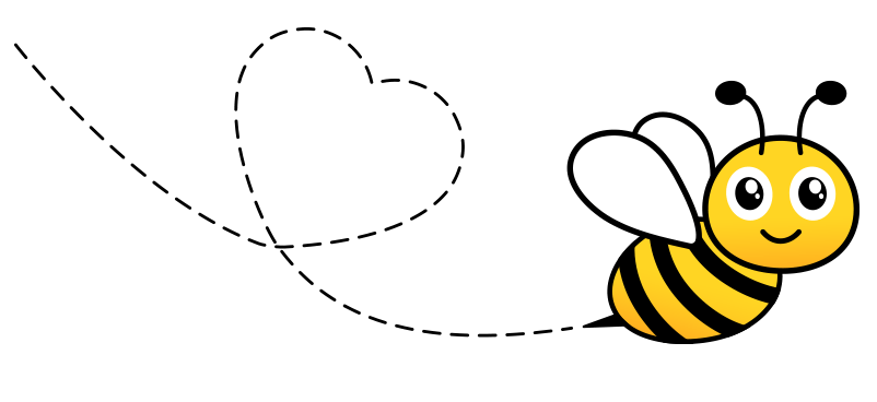 happy bee graphic