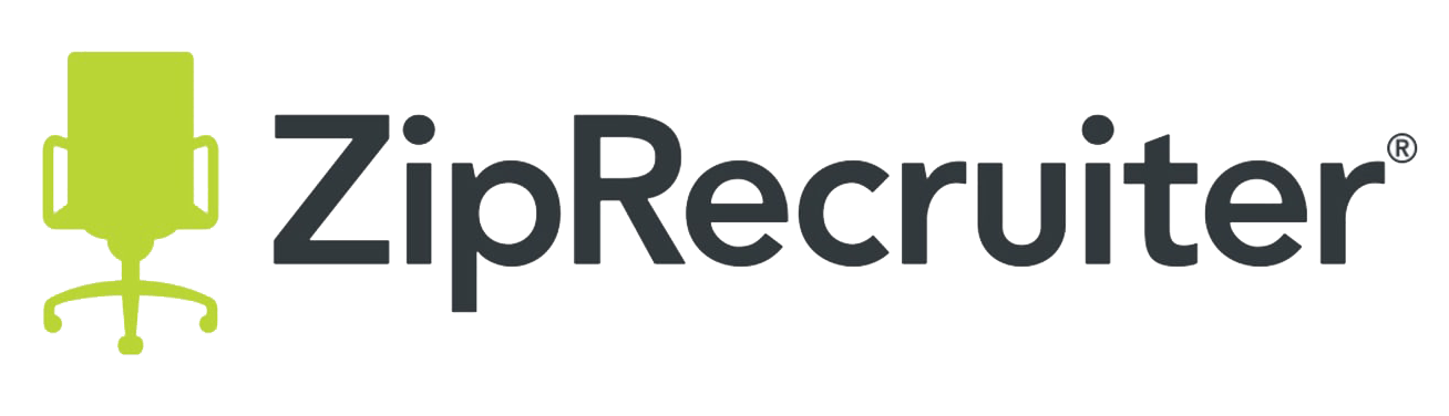 A logo for a company called ziprecruiter with a green chair.