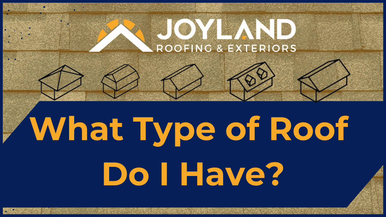 Graphic: Joyland Roofing logo with roof type illustrations and title 