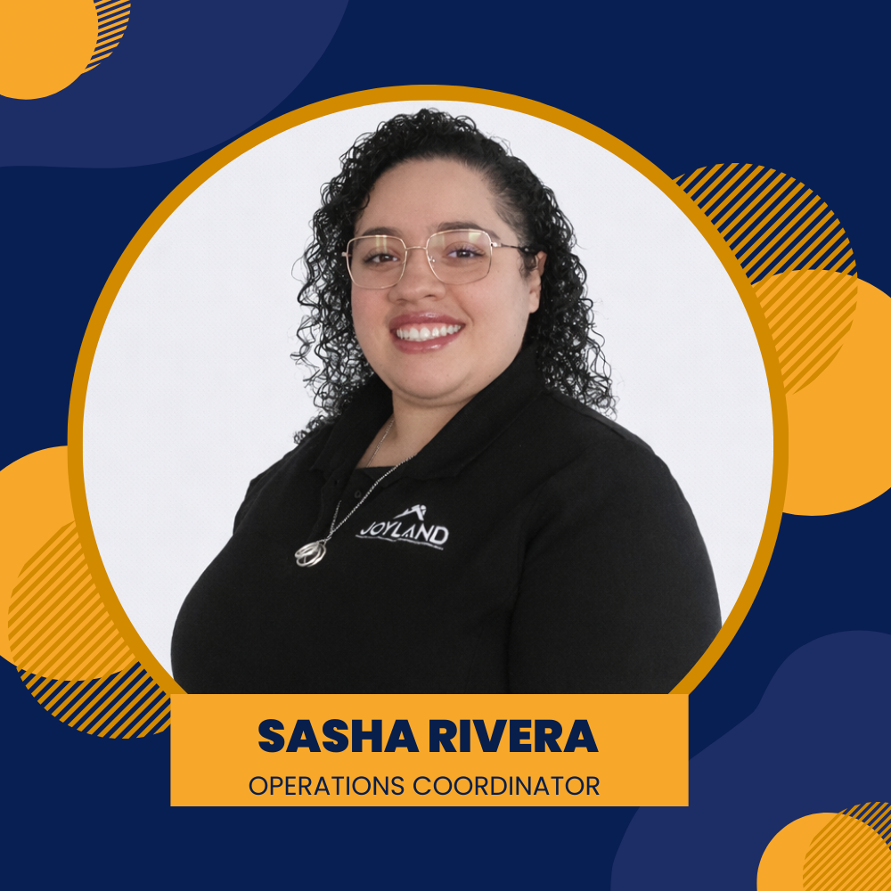 Joyland Roofing logo with a house icon and name, Sasha Rivera, Operations Coordinator.