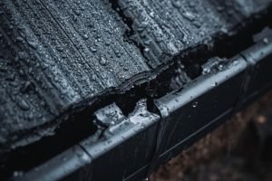 Gutter with visible crack