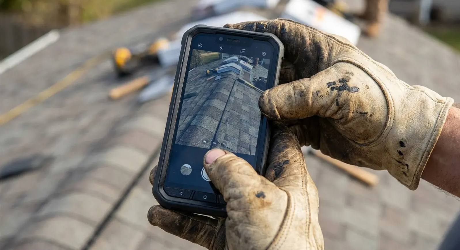 Our roofing contractors use digital tools on-site to document and measure your roof accurately.