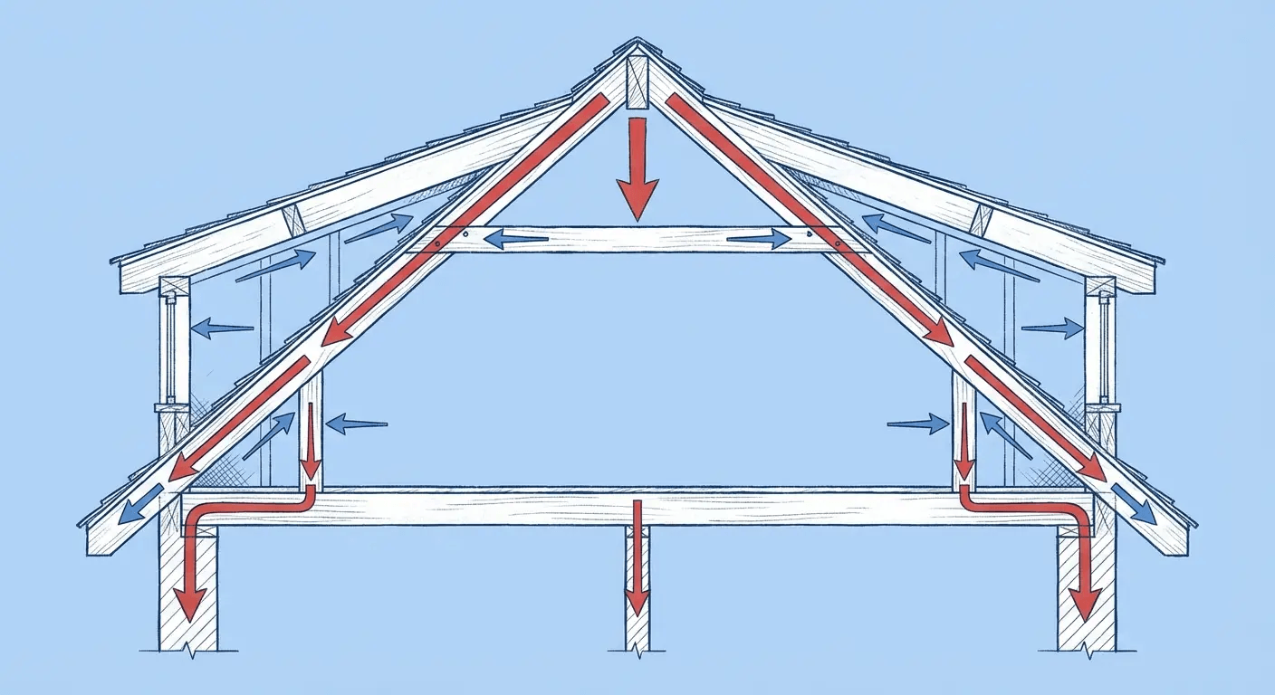 Dutch gable roof structural framing detail