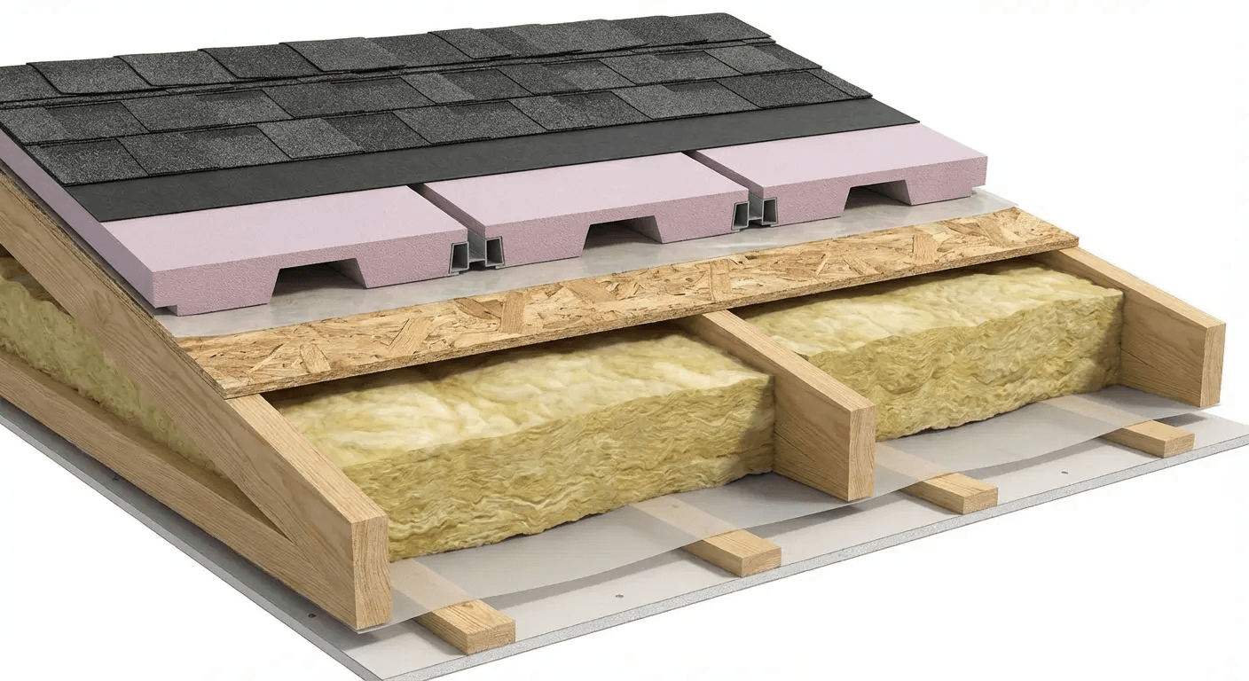 Modern architectural roof design with clean lines