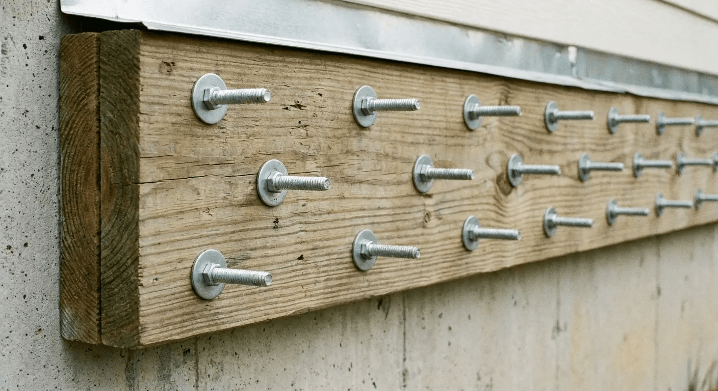 Ledger board attachment to existing wall