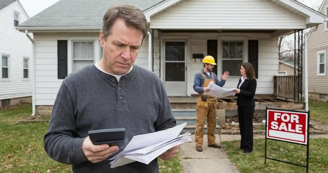 Homeowner reviewing roofing estimates while asking, “Should I Replace My Roof Before Selling?”
