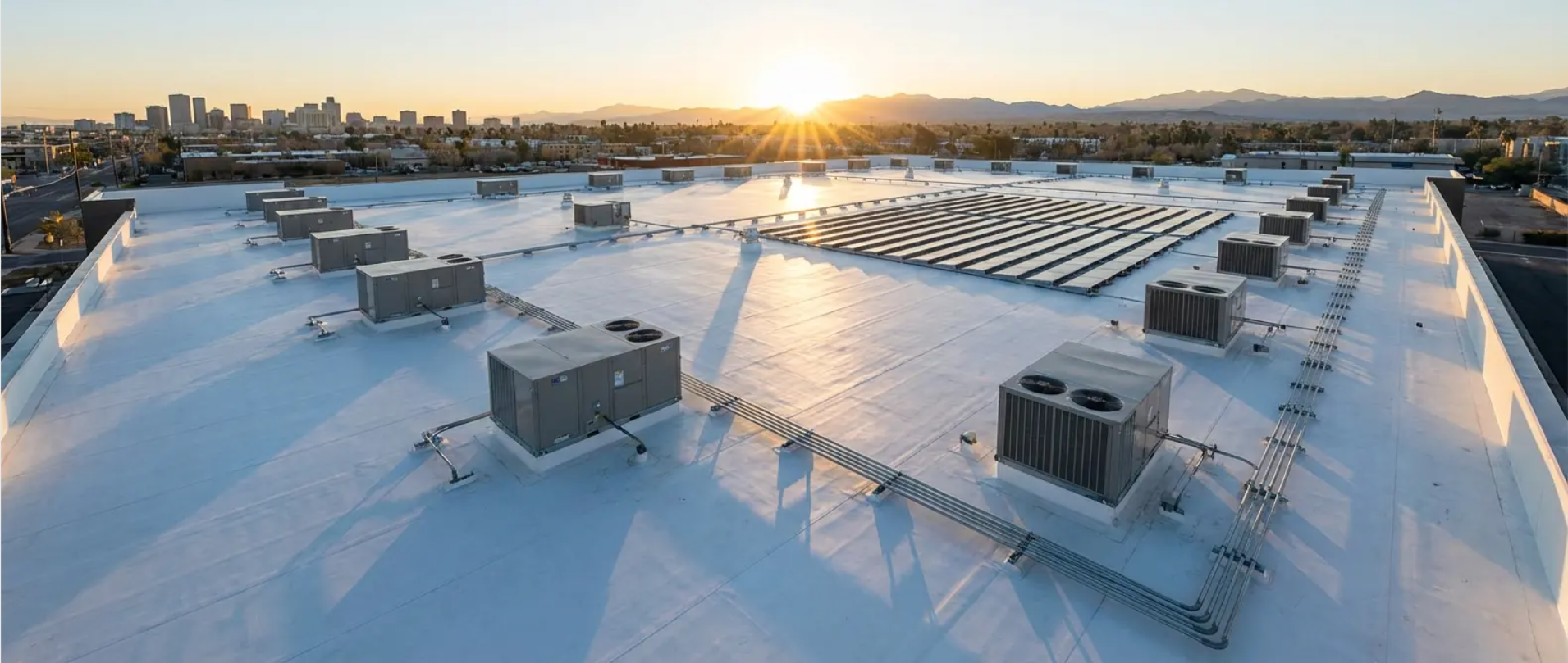 Person using a nail gun to install asphalt shingles on a roof.