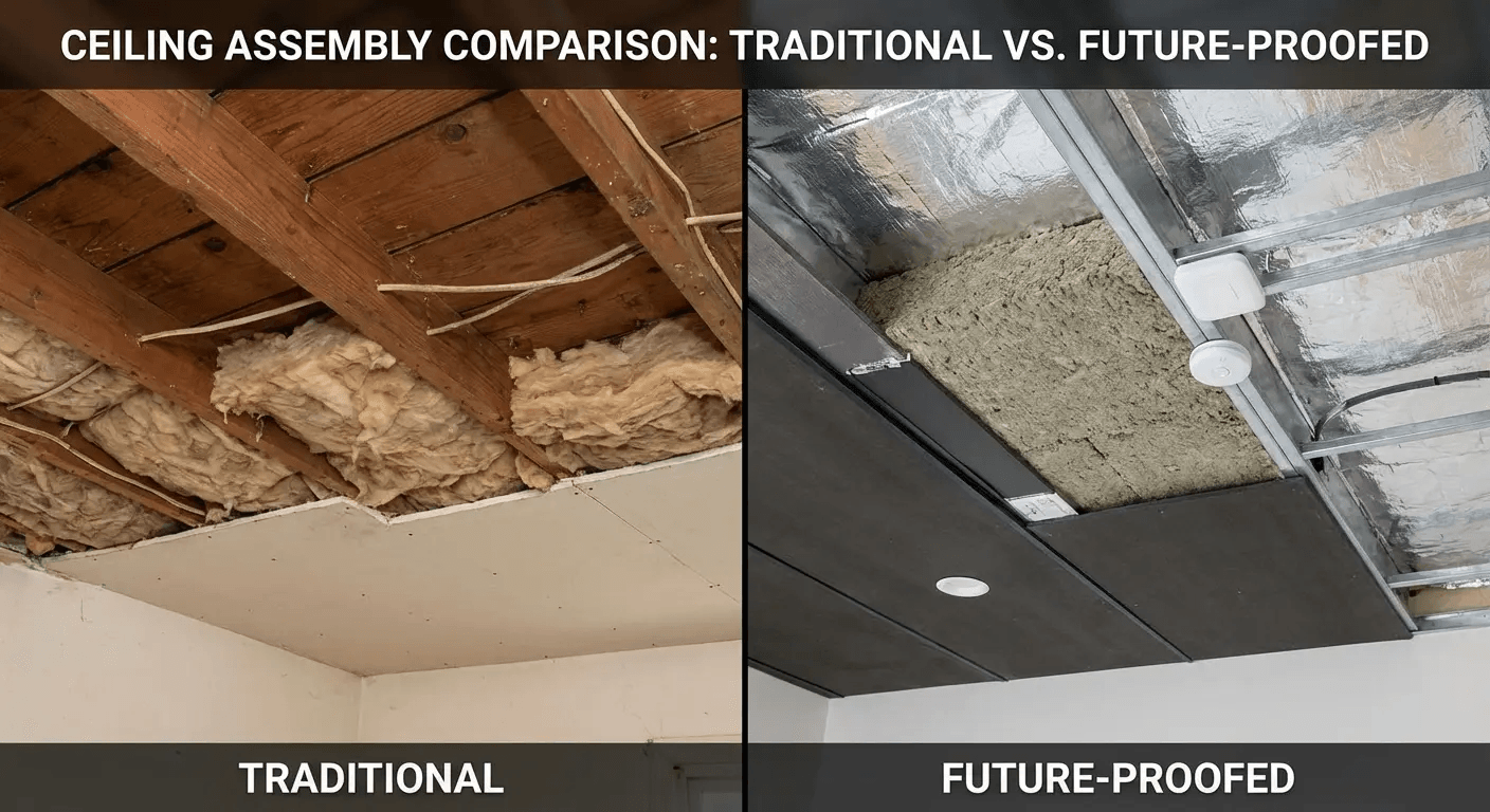Heat stress on roof and ceiling assembly