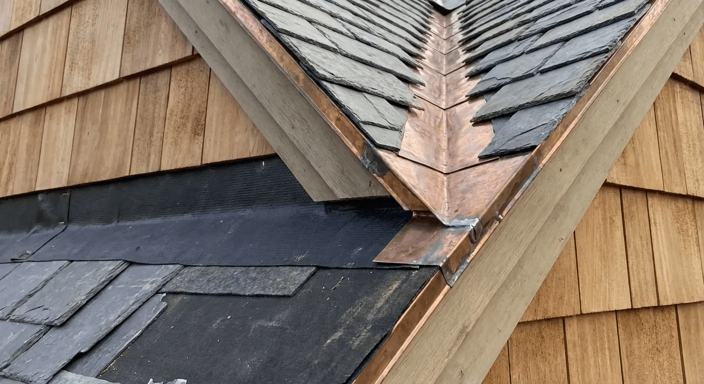 Dutch gable roof flashing installation detail