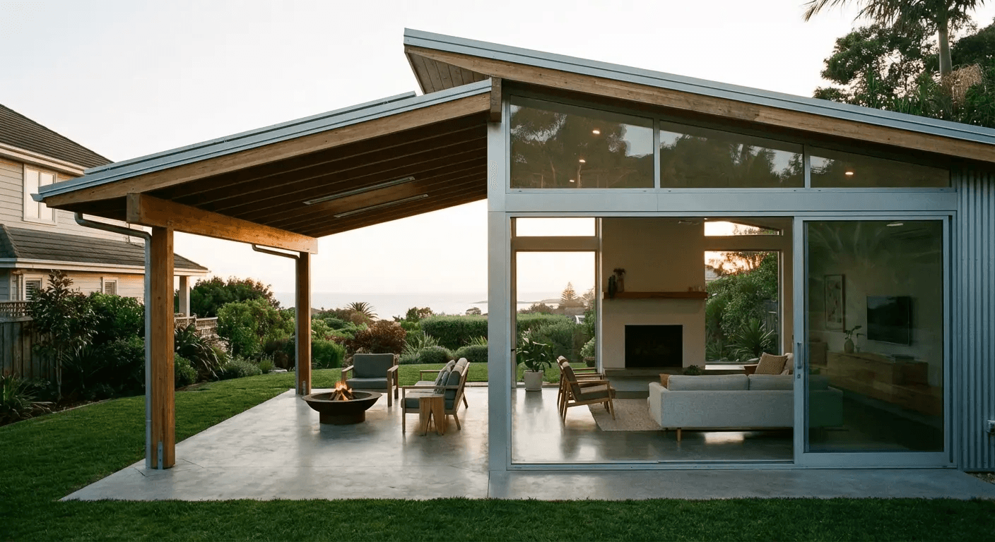 Future-proofed lean-to foundation and framing