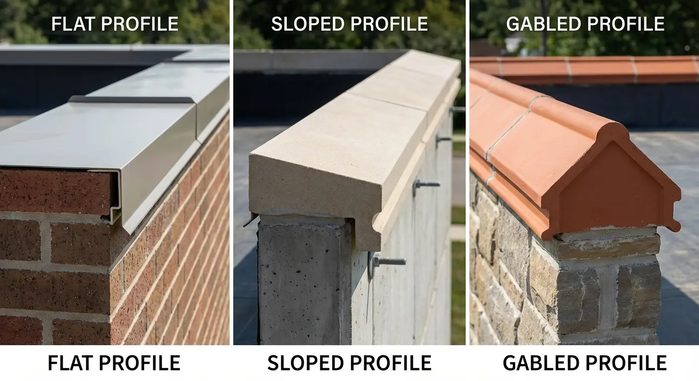 Parapet coping attachment methods comparison