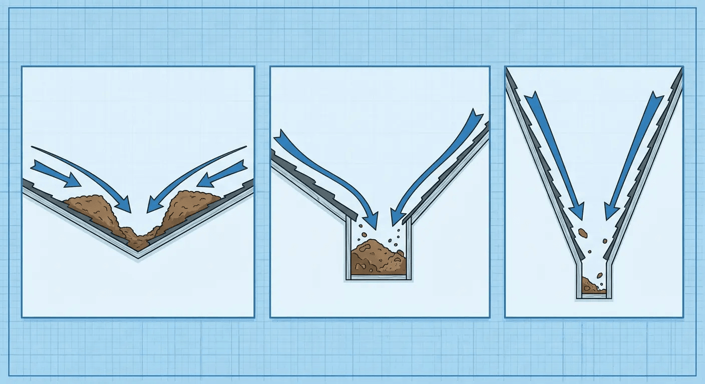 Valley angle formation between roof planes