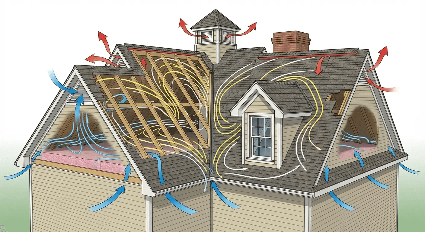 Complex roof topology with multiple planes