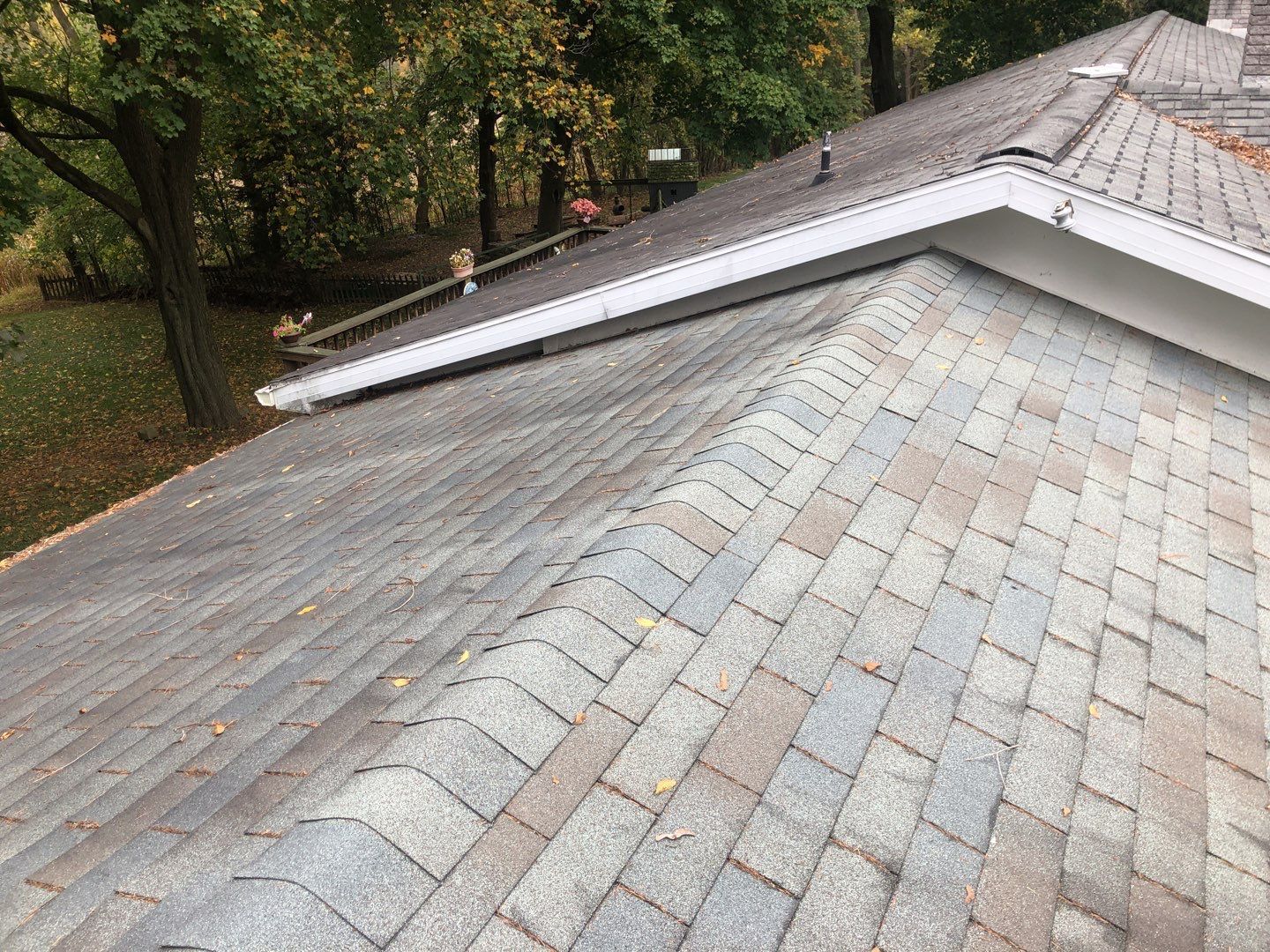 Architectural shingle roof inspected for condition and performance on Oak Street in Cornwall, PA.