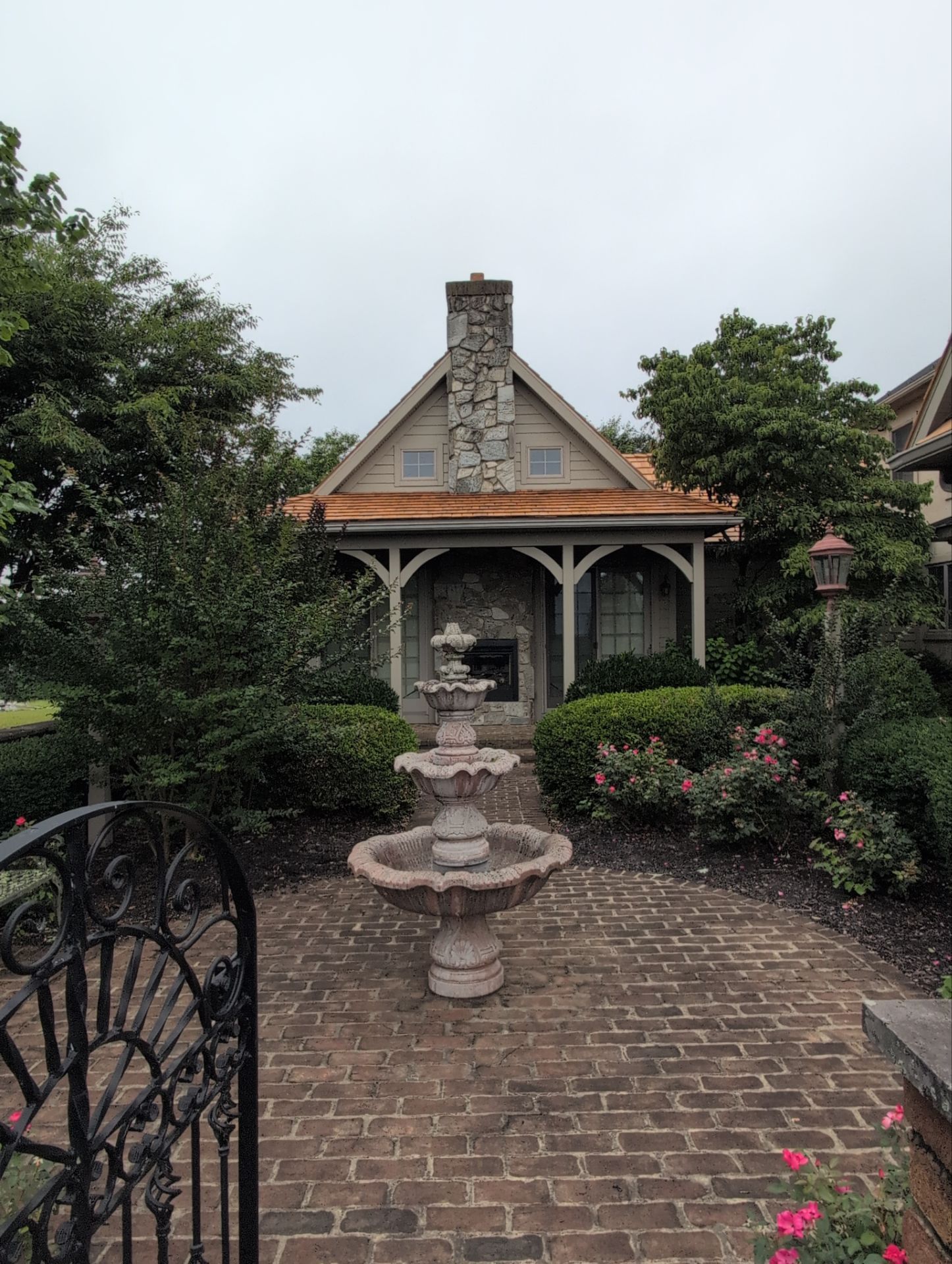 Luxury home with premium roofing system and stone chimney on Polo Lane in Wrightsville, PA.