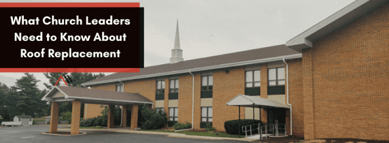 Church building with text, 