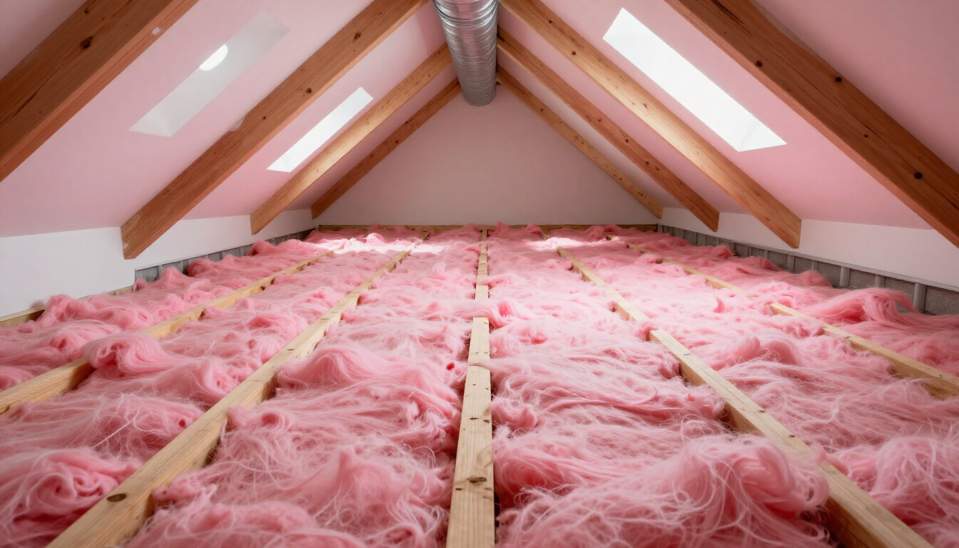 Professional attic insulation installation comparison between spray foam and blown-in materials.