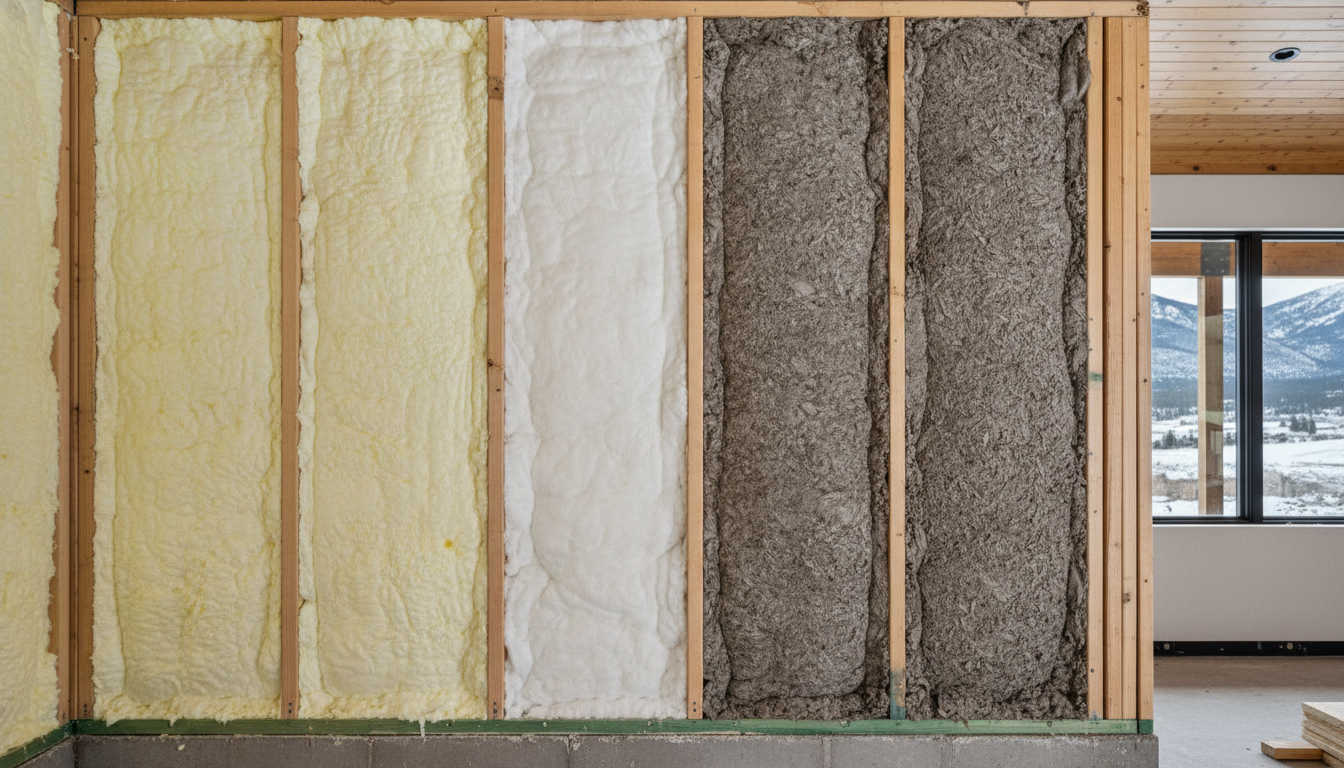 Fiberglass Insulation On The Wall For A Room In Denver